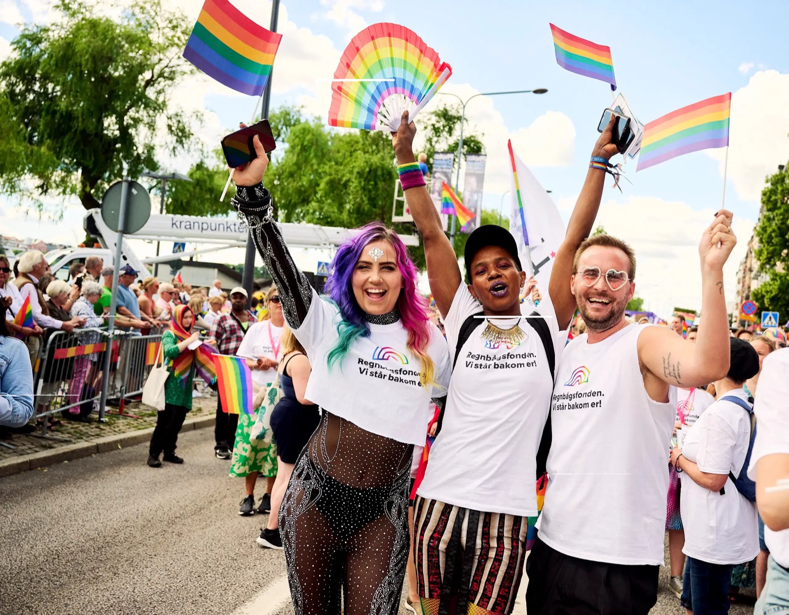 Pride-parad med Regnbågsfonden